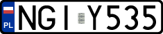 License plates of Poland, Regular car plates