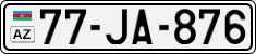 License plate of Azerbaijan, Cars