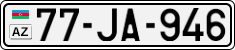 License plate of Azerbaijan, Cars
