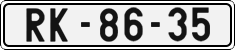 License plate of the Czech Republic, Cars (1960)