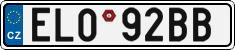 License plate of the Czech Republic, Electric vehicles