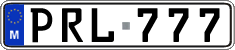 License plate of Malta, Regular plates (ABC 123)