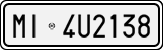 License plate of Italy, Cars (1927 year series)