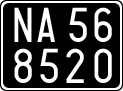 License plate of Italy, Cars (1927 year series)