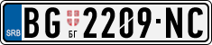 License plate of Serbia, Cars