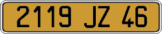 French license plate, FNI