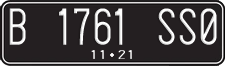 License plate of Indonesia, Regular plates