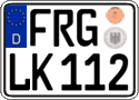 German license plate, Regular plates