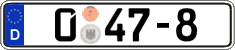 German license plate, Diplomatic