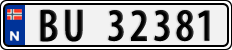 License plate of Norway, Cars