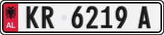 License plate of Albania, Cars (1993)