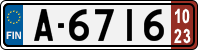 License plate of Finland, Export transit plates