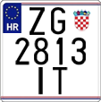 License plate of Croatia, Motorcycles