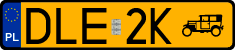 License plates of Poland, Oldtimers