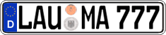 German license plate, Regular plates
