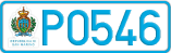 License plate of San Marino, Cars (A1234)