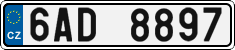 License plate of the Czech Republic, Cars (2001)