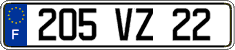 French license plate, FNI