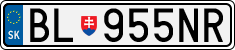 License plate of Slovakia, Cars