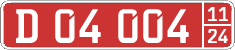 License plate of Kyrgyzstan, Diplomatic