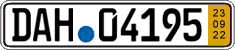 German license plate, Short-term transit plates