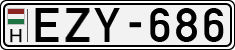 license plates of Hungary, Cars (1990)