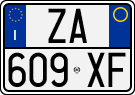 License plate of Italy, Cars (1994 year series)