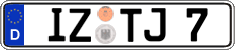 German license plate, Regular plates