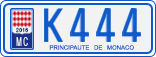License plate of Monaco, Cars