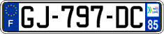 French license plate, SIV (ordinary)