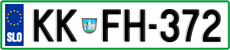 License plate of Slovenia, Cars