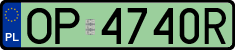 License plates of Poland, Electric vehicles