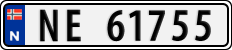 License plate of Norway, Cars