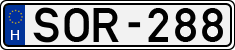 license plates of Hungary, Cars (1990)