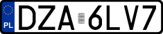 License plates of Poland, Regular car plates