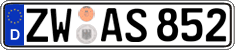 German license plate, Regular plates
