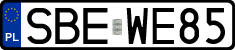 License plates of Poland, Regular car plates