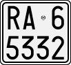 License plate of Italy, Motorcycles (1927 year series)