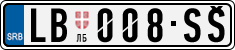 License plate of Serbia, Cars