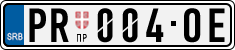 License plate of Serbia, Cars