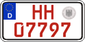 German license plate, Red license plates