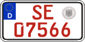 German license plate, Red license plates