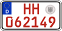 German license plate, Red license plates