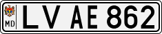 License plate of Moldova, Cars (1992)