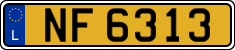 License plate of Luxembourg, 2003 year system