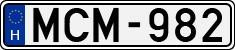 license plates of Hungary, Cars (1990)
