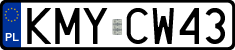 License plates of Poland, Regular car plates