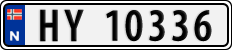 License plate of Norway, Cars