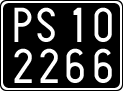 License plate of Italy, Cars (1927 year series)