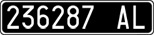 License plate of Italy, Cars (1927 year series)